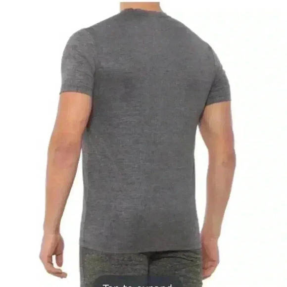 Spyder Men’s Textured Lightweight Knit T-Shirt Short Sleeve Grey Size Small NWT - Picture 2 of 7